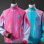 מעיל רוח דו-צדדי ברצלונה Pink & Light Blue