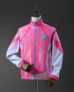 מעיל רוח דו-צדדי ברצלונה Pink & Light Blue