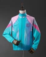 מעיל רוח דו-צדדי ברצלונה Pink & Light Blue