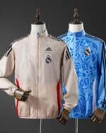 מעיל רוח דו-צדדי ריאל מדריד Beige & Blue