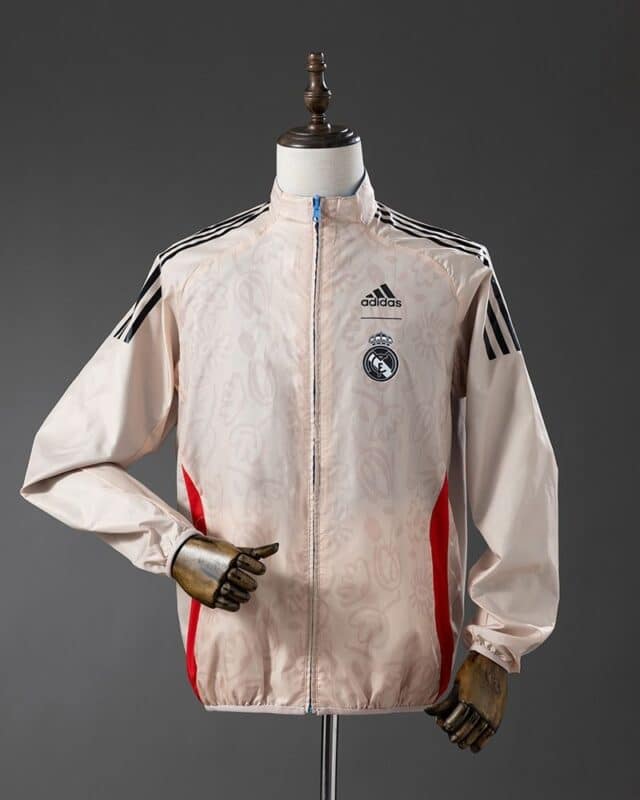 מעיל רוח דו-צדדי ריאל מדריד Beige & Blue