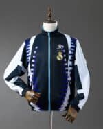 מעיל רוח דו-צדדי ריאל מדריד Navy & Sky Blue