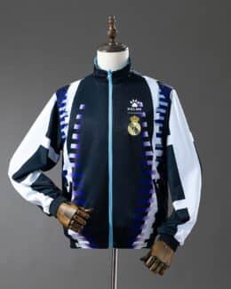 מעיל רוח דו-צדדי ריאל מדריד Navy & Sky Blue