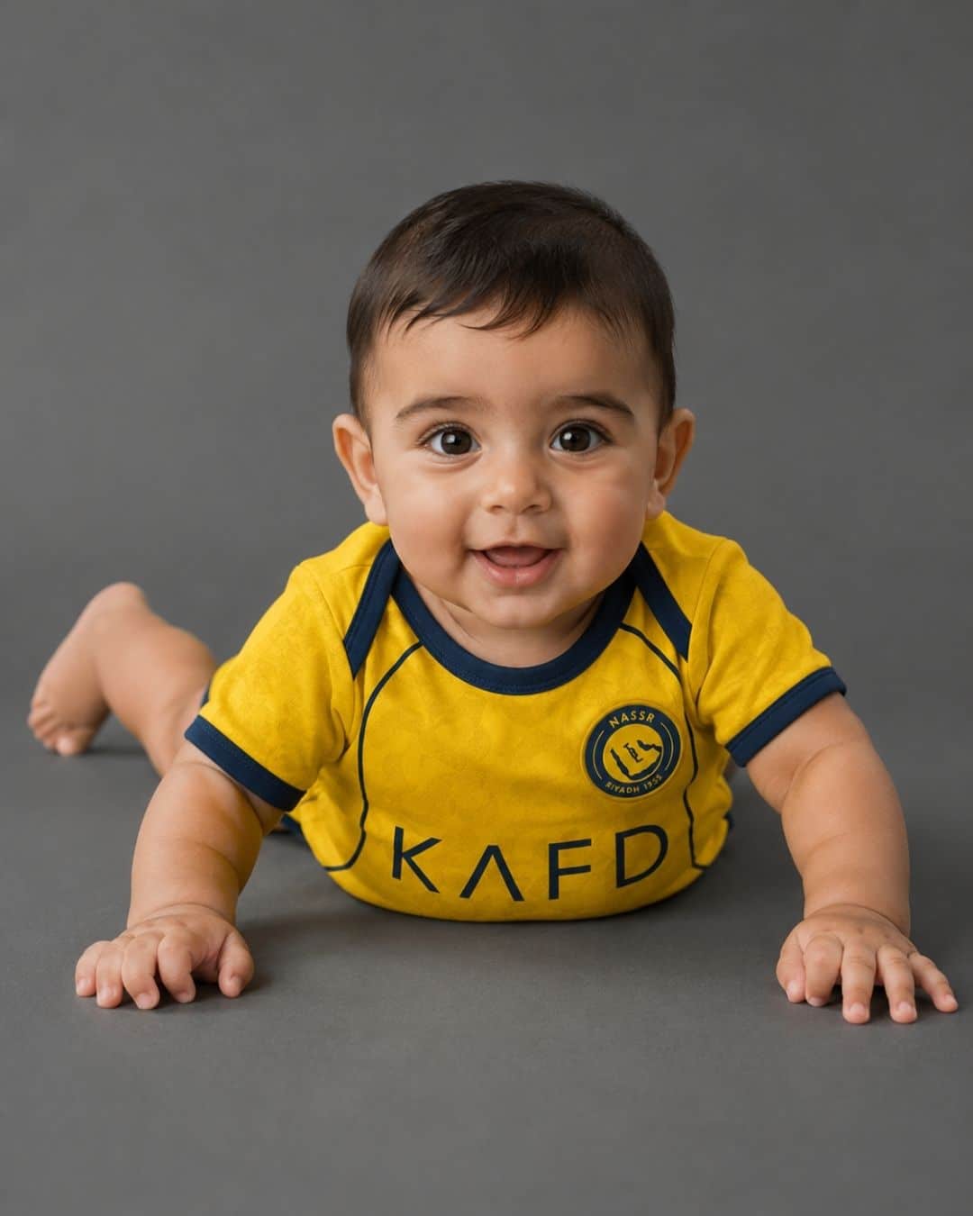 Al Nassr Home 2526 Babies (model) בגד גוף לבייבי מדי בית אל נאסר עונת 2025/2026