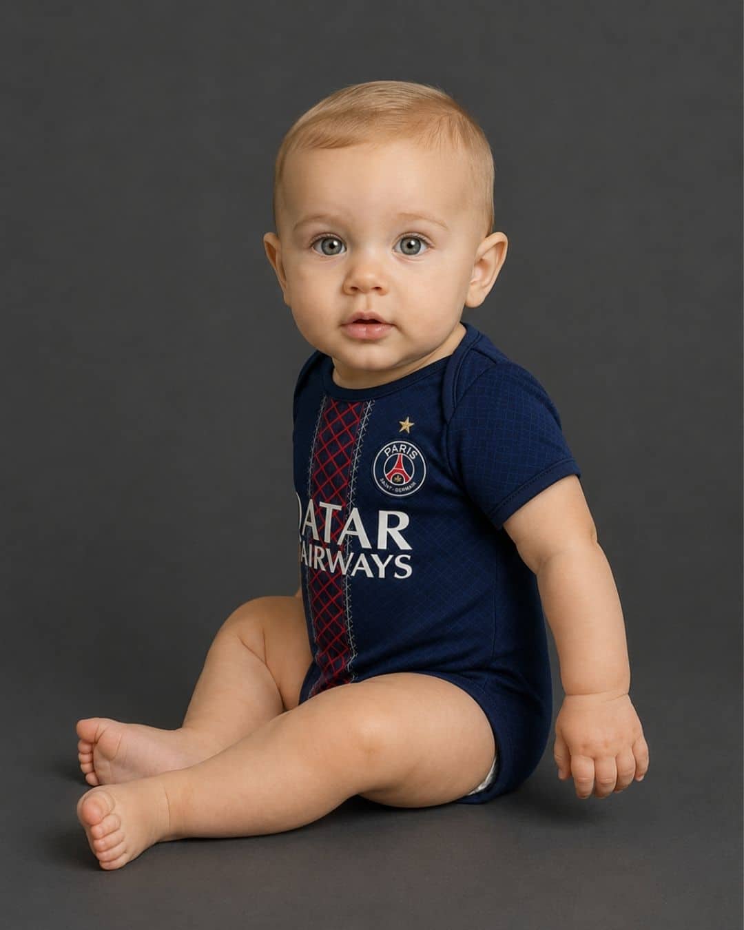 PSG Home 2526 Babies (model) בגד גוף לבייבי מדי בית פ.ס.ז' עונת 2025/2026