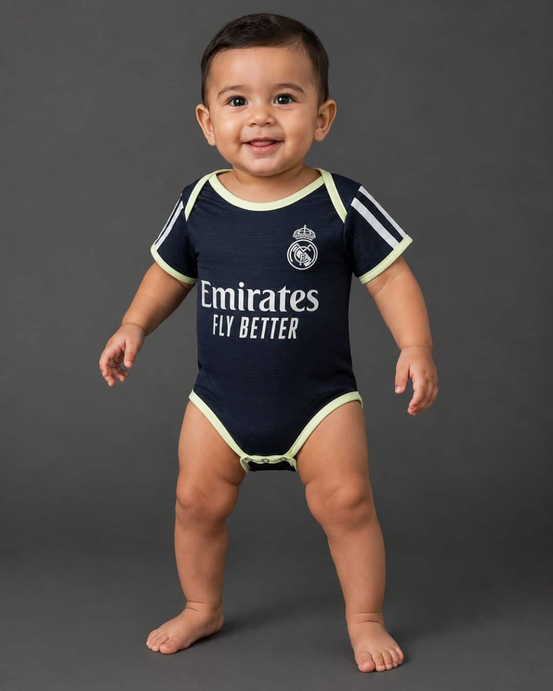 Real Madrid Away 2526 Babies (model) בגד גוף לבייבי מדי חוץ ריאל מדריד עונת 2025/2026