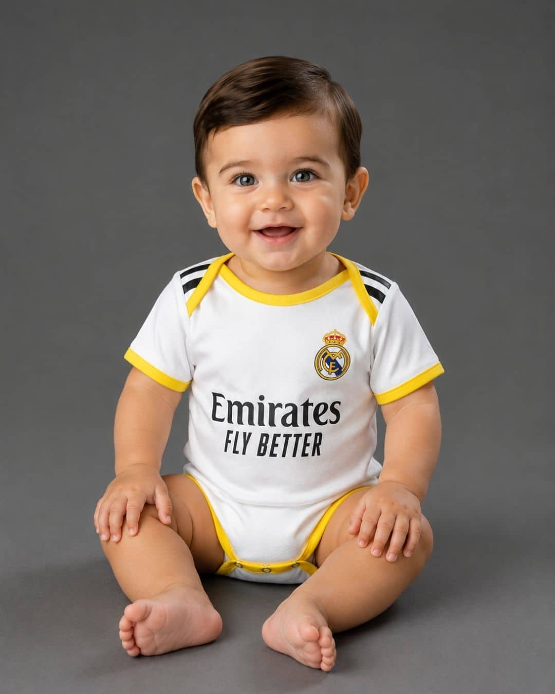 Real Madrid Home 2526 Babies (model) בגד גוף לבייבי מדי בית ריאל מדריד עונת 2025/2026