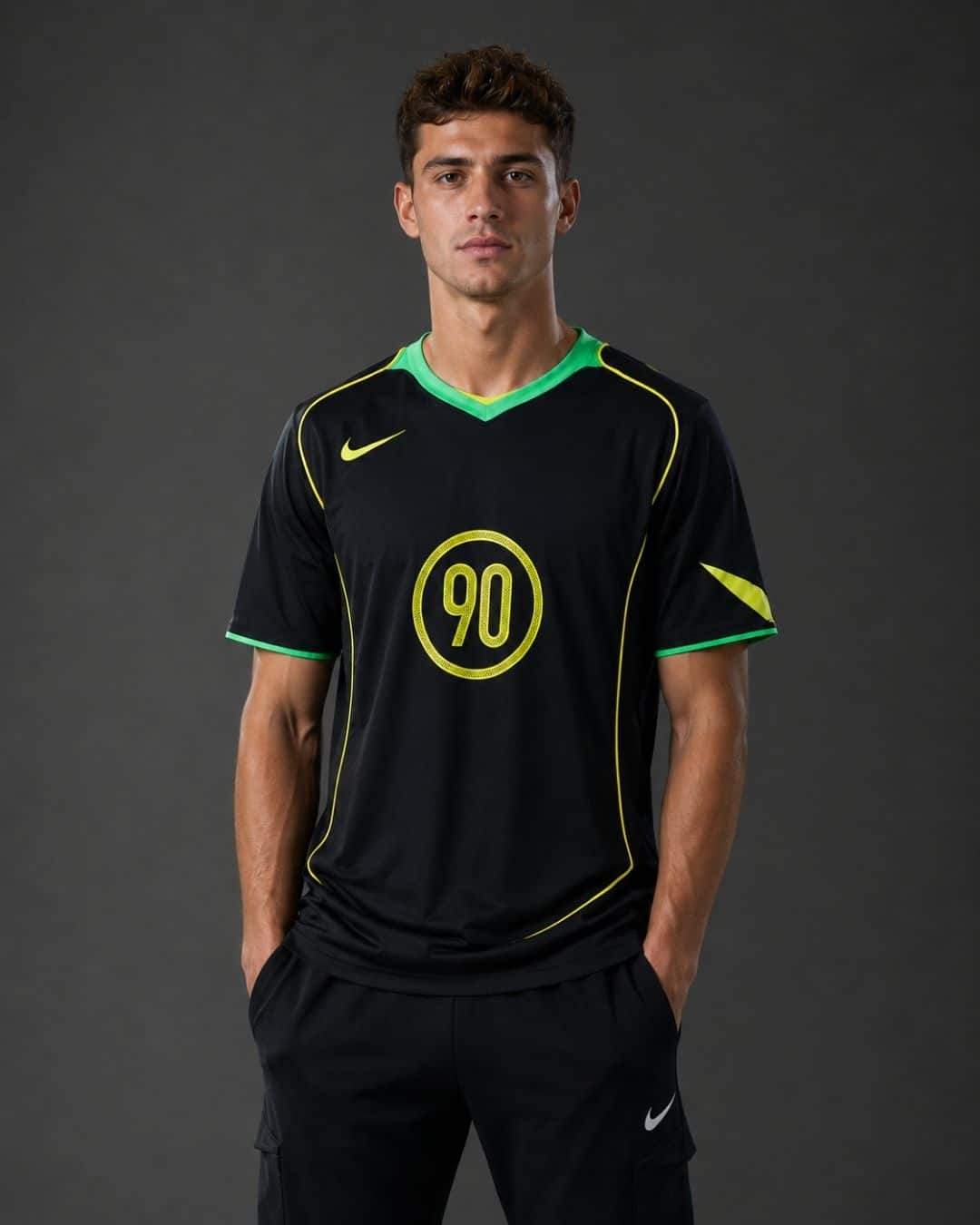 Total 90 Red and Black and Yellow (model) חולצת Total 90 צבע שחור צהוב