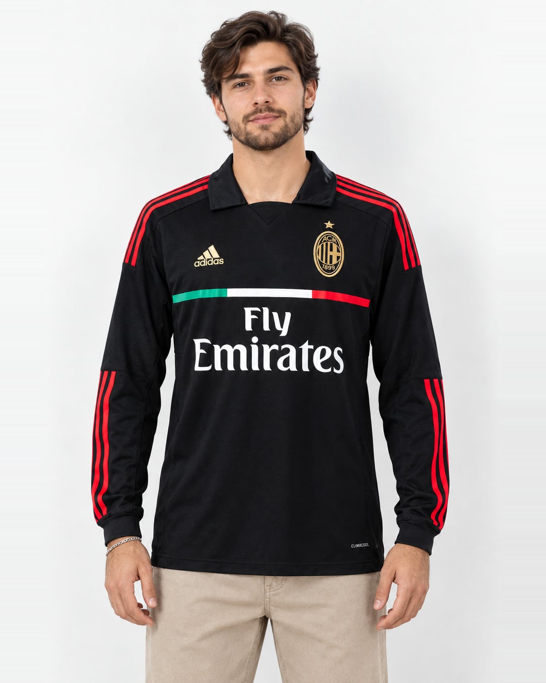 AC Milan Away Jersey 2011-2012 Long Sleeve (model) חולצת חוץ ארוכה מילאן עונת 2011/2012 – תמונה 1