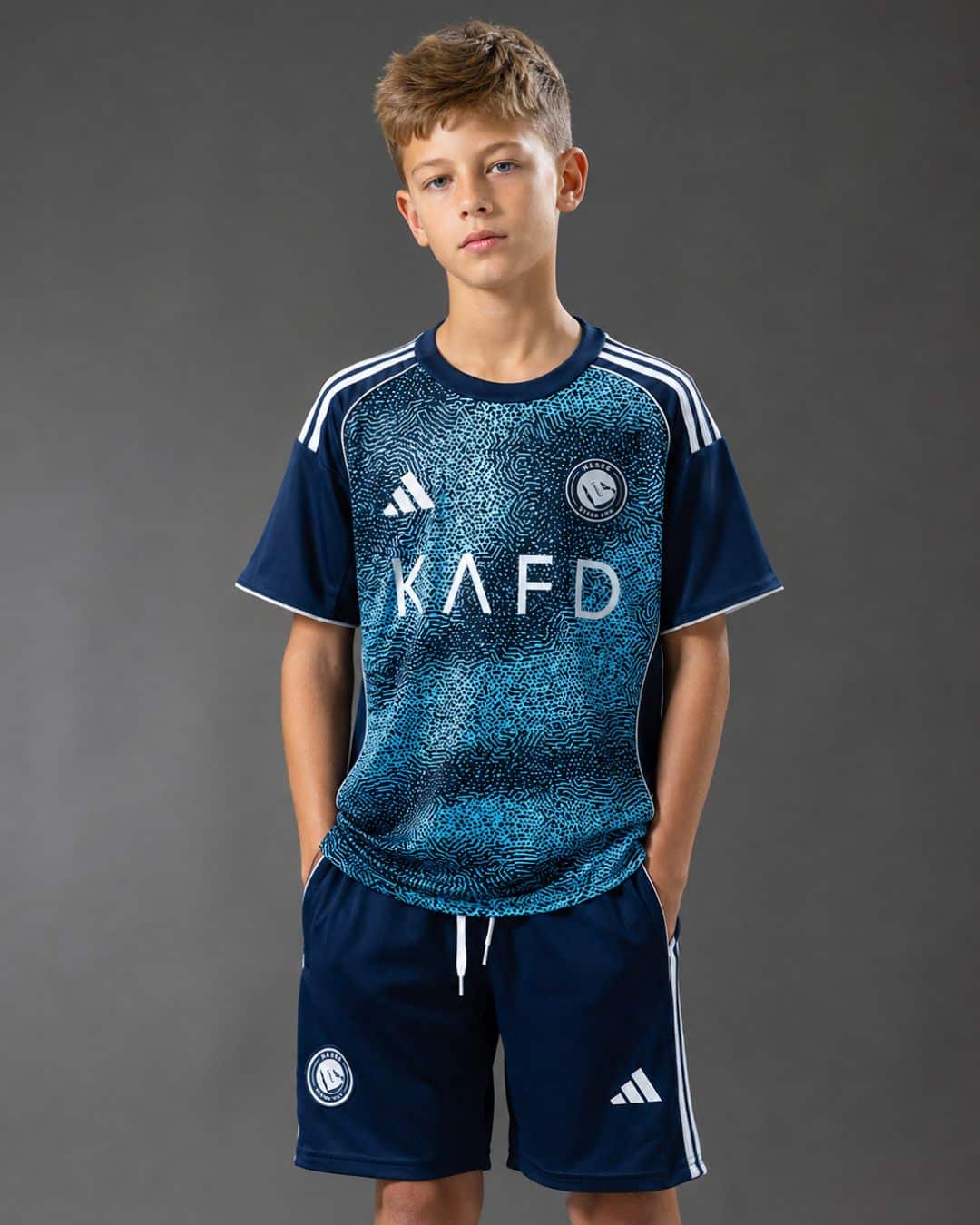Al Nassr Away 25_26 Kids (model) סט ילדים מדי חוץ אל נאסר עונת 2025/2026