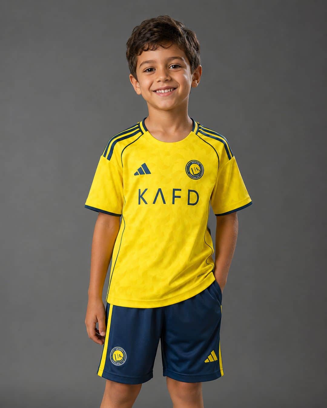 Al Nassr Home 2526 Kids (model) סט ילדים מדי בית אל נאסר עונת 2025/2026