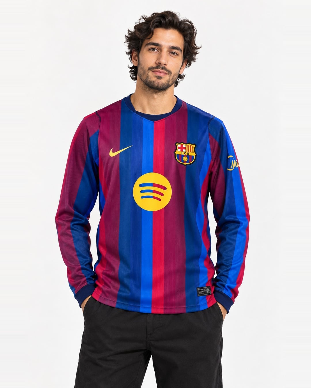 Barcelona Home Jersey 2026-2027 Long Sleeve (model) חולצת בית ארוכה ברצלונה עונת 2026/2027 – תמונה 1