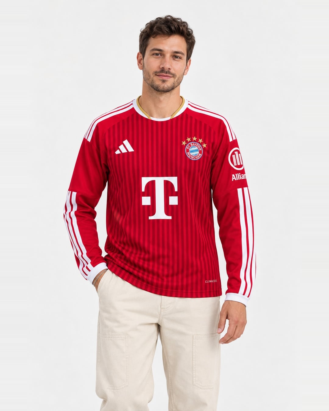 Bayern Munich Home Jersey 2026-2027 Long Sleeve (model) חולצת בית ארוכה באיירן מינכן עונת 2026/2027 – תמונה 1