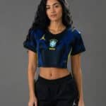 חולצת קרופ לנשים מדי חוץ ברזיל מונדיאל 2026