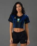 חולצת קרופ לנשים מדי חוץ ברזיל מונדיאל 2026
