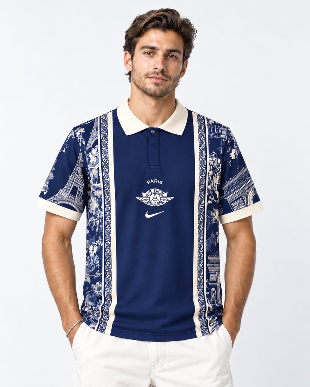 PSG-Special-Jersey-2026-2027-model חולצת מהדורה מיוחדת צרפת x דיור