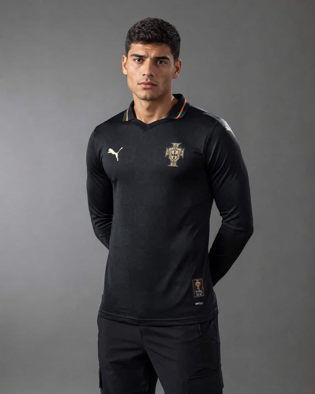 Portugal Special Edition World Cup 2026 Long Sleeve Player (model) חולצת Black Panther Edition ארוכה פורטוגל מונדיאל 2026 גרסת שחקן – תמונה 1
