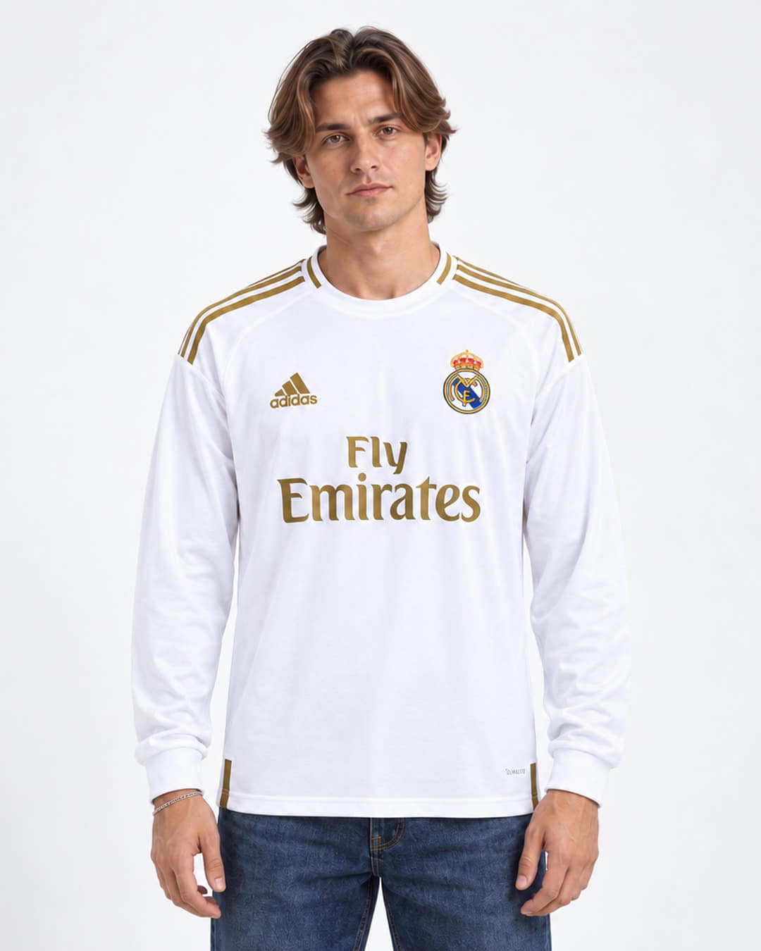 Real Madrid Home Jersey 2019-2020 Long Sleeve (model) חולצת בית ארוכה ריאל מדריד עונת 2019/2020 – תמונה 1