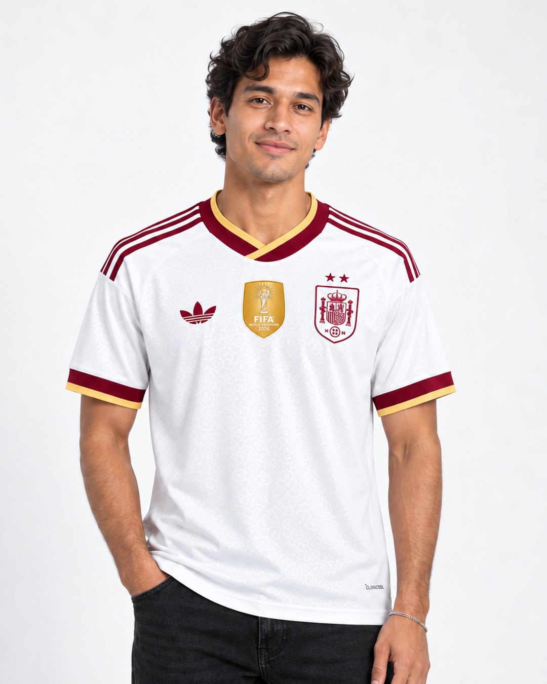 Spain Away Jersey World Cup 2026 World Champions (model) חולצת חוץ ספרד מונדיאל 2026 גרסת אלופת העולם